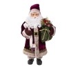 Фигурка новогодняя "Санта-Клаус в бордовом костюме"