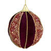 Украшение новогоднее "Бархатный золототисто-бордовый шар"