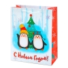 Пакет бумажный подарочный "Пингвины"