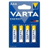 Батарейки алкалиновые "VARTA ENERGY LR03" 4 шт 