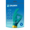 Перчатки латексные хозяйственные Zaubex БИКОЛОР, усиленные, зеленый, желтый