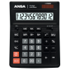Калькулятор настольный Ansa "AN444S", 12-разрядный, черный