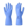 Перчатки латексные HQ Profiline, с х/б покрытием, синий