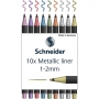 Набор ручек капиллярных Schneider "Paint-It 020", 1-2 мм, ассорти металлик