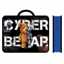 Папка для тетрадей "Cyber bear", А4, на молнии, пластик, черный