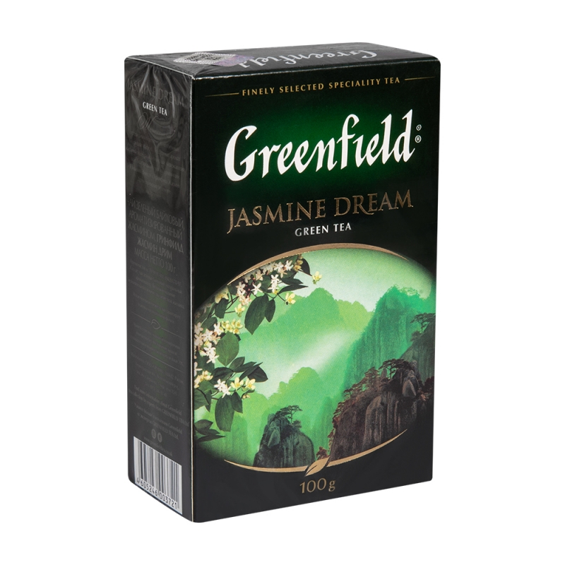 Dreaming green. Чай Гринфилд Jasmine Dream Green Tea 100г 1/14. 