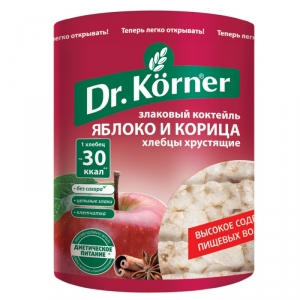 Хлебцы "Dr.Korner" со вкусом яблока с корицей
