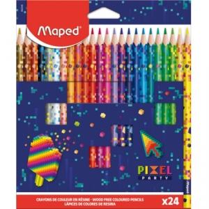 Цветные карандаши Maped "Pixel Party", 24 цвета 